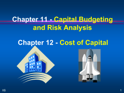 Chapter 11 - Chapter 12 - Capital Budgeting and Risk Analysis