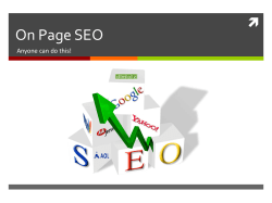 On Page SEO  Anyone can do this!