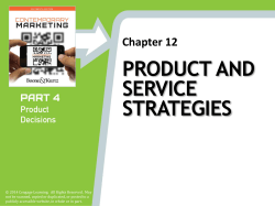 PRODUCT AND SERVICE STRATEGIES Chapter 12