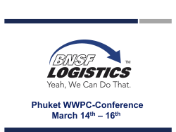 Phuket WWPC-Conference – 16 March 14 th