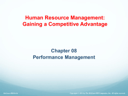 Human Resource Management: Gaining a Competitive Advantage Chapter 08 Performance Management