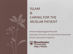 ISLAM &amp; CARING FOR THE MUSLIM PATIENT