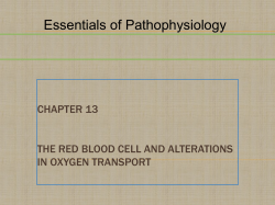 Essentials of Pathophysiology CHAPTER 13 THE RED BLOOD CELL AND ALTERATIONS