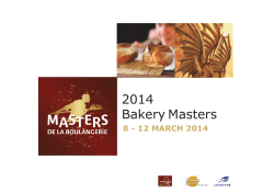 2014 Bakery Masters 8 - 12 MARCH 2014