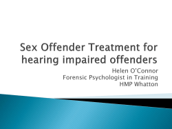 Helen O’Connor Forensic Psychologist in Training HMP Whatton