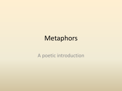 Metaphors A poetic introduction