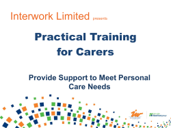 Interwork Limited Practical Training for Carers Provide Support to Meet Personal