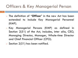 Officers &amp; Key Managerial Person