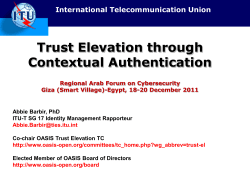 Trust Elevation through Contextual Authentication International Telecommunication Union