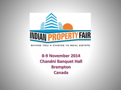 8-9 November 2014 Chandni Banquet Hall Brampton Canada