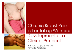 Chronic Breast Pain in Lactating Women: Development of a Clinical Protocol