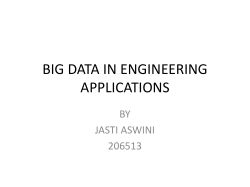 BIG DATA IN ENGINEERING APPLICATIONS BY JASTI ASWINI