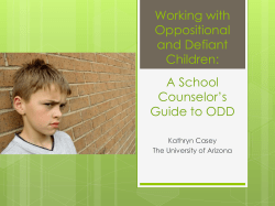 Working with Oppositional and Defiant Children:
