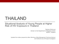 THAILAND Situational Analysis of Young People at Higher Petchsri Sirinirund