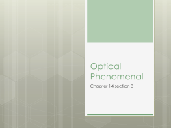 Optical Phenomenal Chapter 14 section 3