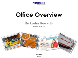 Office Overview By Louise Howarth Retail Analyst June 2012