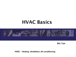 HVAC Basics Bin Yan – Heating, Ventilation, Air-conditioning HVAC