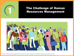 The Challenge of Human Resources Management © The Challenges of Human Resources Management