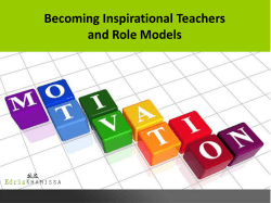 Becoming Inspirational Teachers and Role Models
