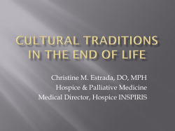 Christine M. Estrada, DO, MPH Hospice &amp; Palliative Medicine