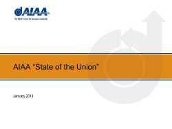 AIAA “State of the Union” January 2014