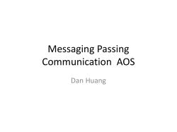 Messaging Passing Communication  AOS Dan Huang