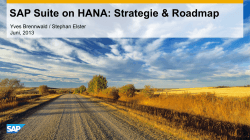 SAP Suite on HANA: Strategie &amp; Roadmap Juni, 2013