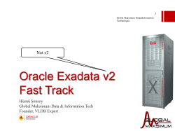 Oracle Exadata v2 Fast Track Not x2 Hüsnü Şensoy