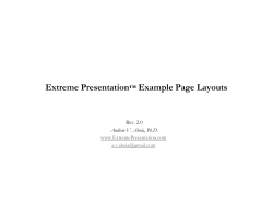 Extreme Presentation Example Page Layouts ™ Rev. 2.0