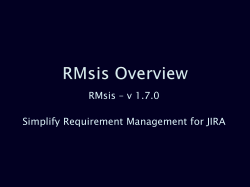 RMsis – v 1.7.0 Simplify Requirement Management for JIRA