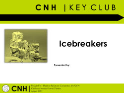Icebreakers CNH | Presented by: