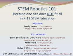 STEM Robotics 101: Because one size does NOT fit all P