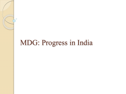MDG: Progress in India