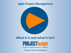 What it is and what it isn’t Agile Project Management