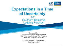 2011 Southern California Lodging Forecast