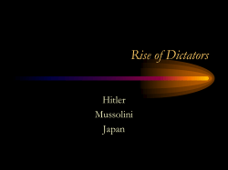 Rise of Dictators Hitler Mussolini Japan
