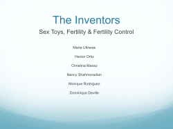 The Inventors Sex Toys, Fertility &amp; Fertility Control Maria Ultreras Hector Ortiz