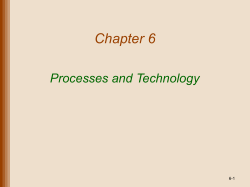 Chapter 6 Processes and Technology 6-1