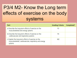 P3/4 M2- Know the Long term systems