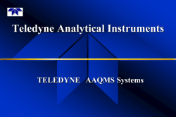 Teledyne Analytical Instruments TELEDYNE   AAQMS Systems
