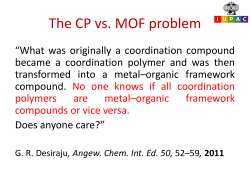The CP vs. MOF problem