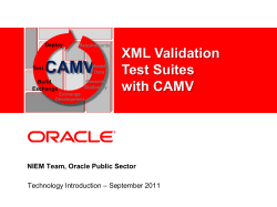 CAMV XML Validation Test Suites with CAMV