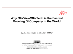 Why QlikView/QlikTech is the Fastest Growing BI Company in the World