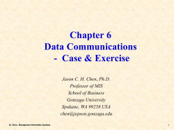 Chapter 6 Data Communications - Case &amp; Exercise