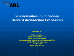 Vulnerabilities in Embedded Harvard Architecture Processors
