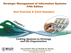 Strategic Management of Information Systems Fifth Edition Linking Systems to Strategy