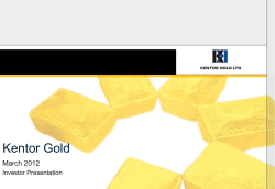 Kentor Gold March 2012 Investor Presentation