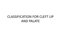 CLASSIFICATION FOR CLEFT LIP AND PALATE