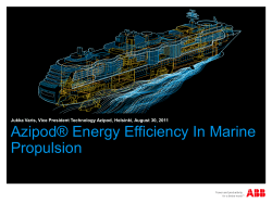 Azipod® Energy Efficiency In Marine Propulsion