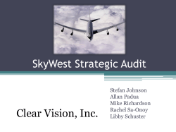 SkyWest Strategic Audit Clear Vision, Inc. Stefan Johnson Allan Padua